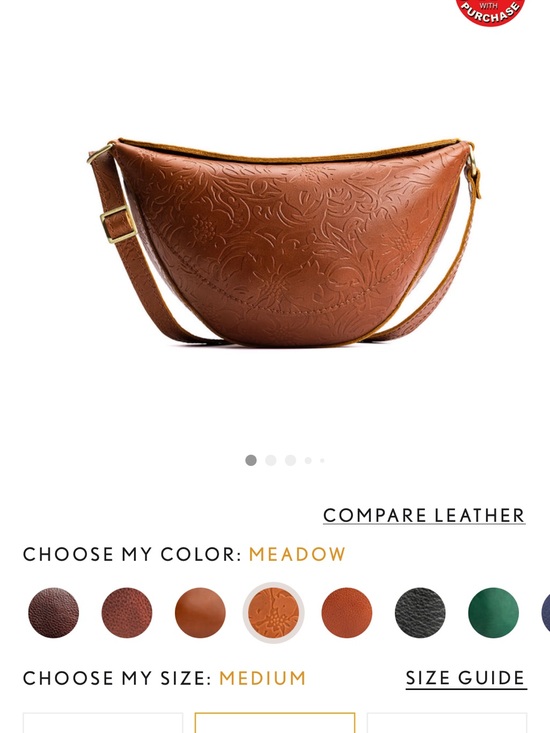 Portland Leather Handbags - Portland Leather Meadow Brown Embossed Crossbody Bag